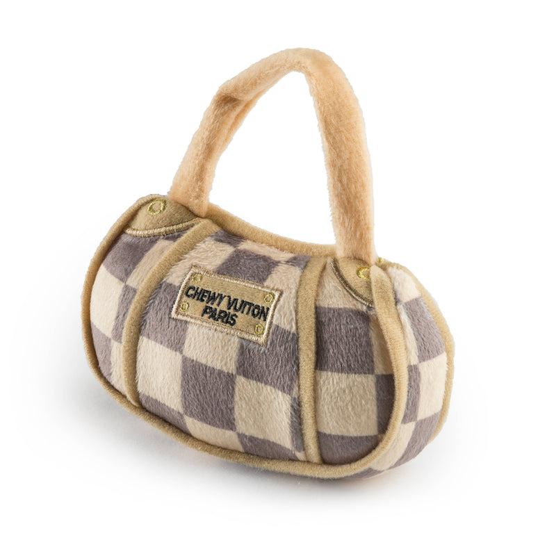 CHEWY VUITON CHECKER HANDBAG TOY - (XL)