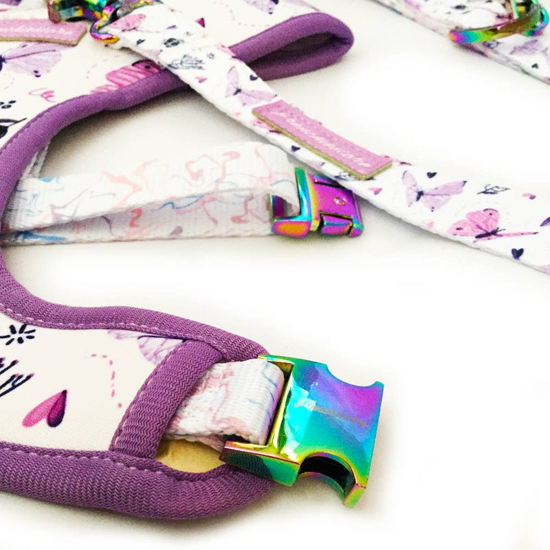 DOG PET REVERSIBLE HEALTH HARNESS - MAGICAL BUTTERFLY