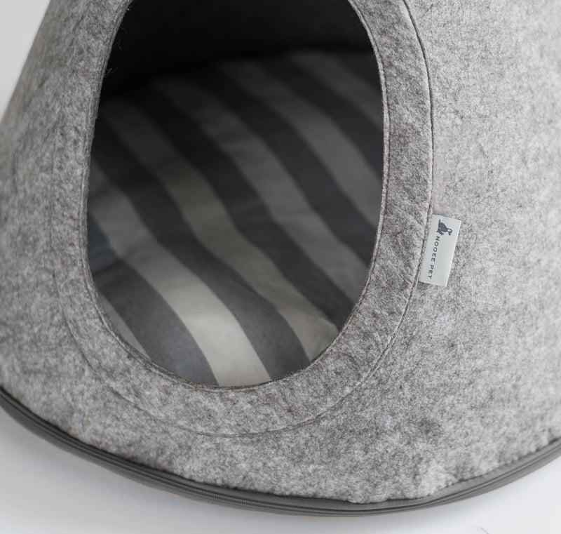 PET CAVE TOBY (S) - GRAY ZIPPER