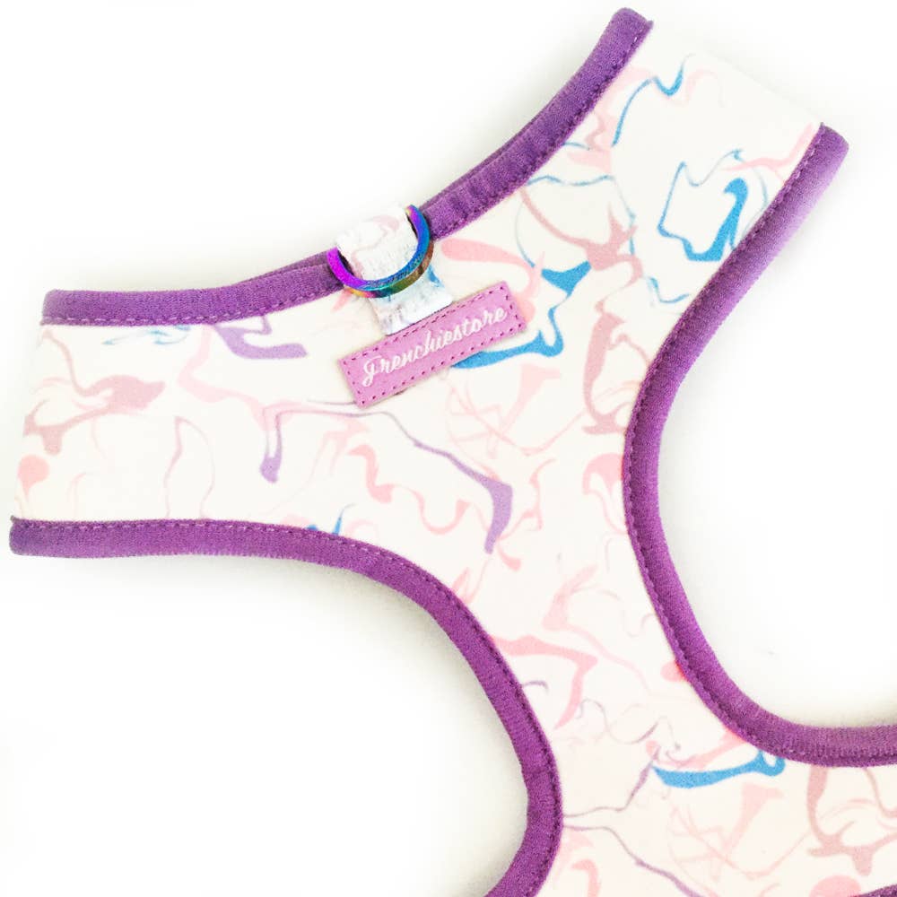 Frenchiestore Reversible Dog Health Harness | Pink StarPup, Size: Small