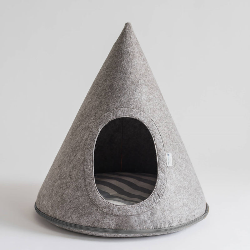 PET CAVE TOBY (S) - GRAY ZIPPER