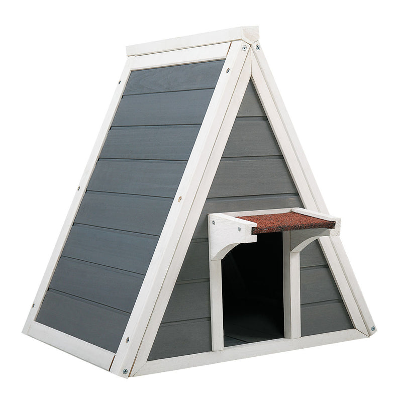 TRIANGLE CAT HOUSE WITH ESCAPE DOOR FOR ALL CATS