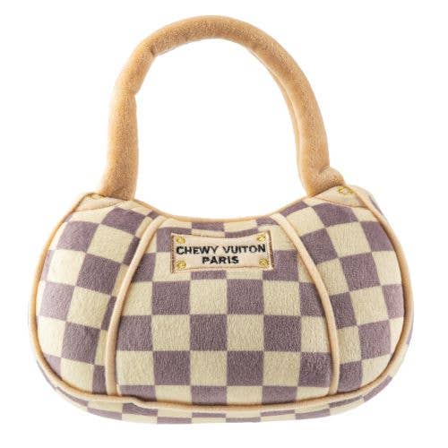 CHEWY VUITON CHECKER HANDBAG TOY - (XL)