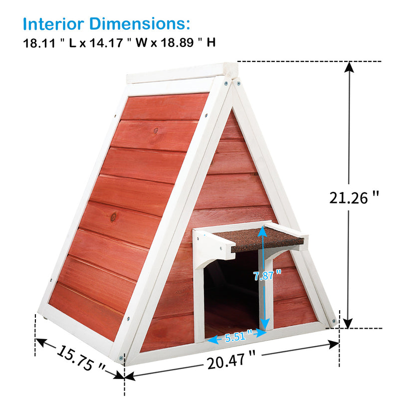 TRIANGLE CAT HOUSE WITH ESCAPE DOOR FOR ALL CATS